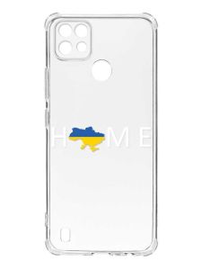 Чохол з потовщеними кутами на Realme C21 :: Дім Україна (патріотичний принт 73)