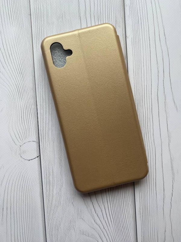 Чохол-книжка з малюнком для Samsung Galaxy A04 Золотий :: Різнокольорові сердечка (принт 332)