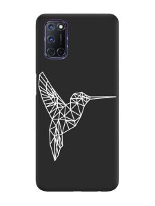 Матовий чорний чохол на Oppo A52/A72/A92 :: Колібрі (принт 123)