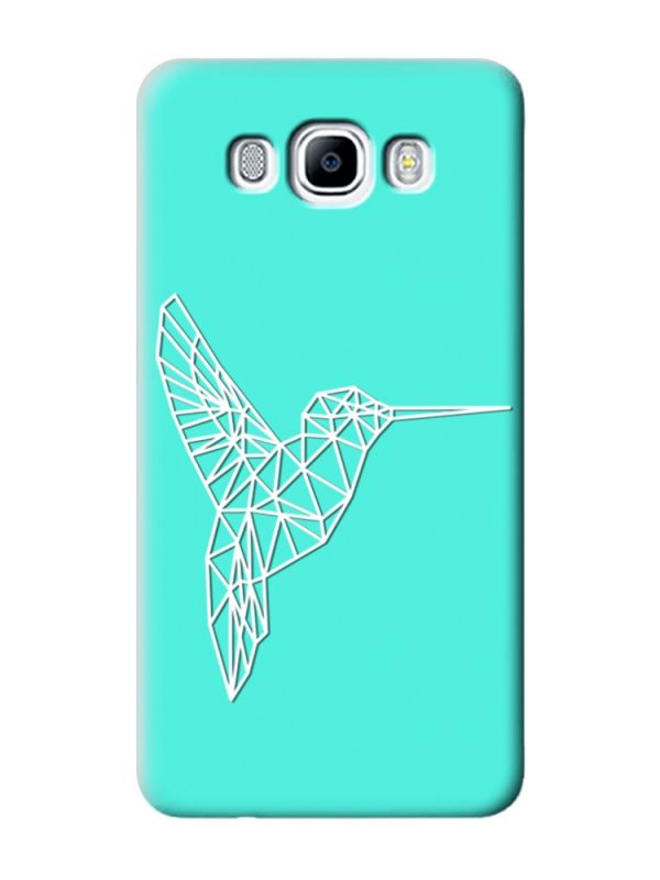 Матовий бірюзовий чохол на Samsung Galaxy J7(2016) J710 :: Колібрі (принт 123)