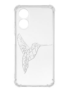 Чохол із потовщеними кутами на Oppo A17 :: Колібрі (принт 123)