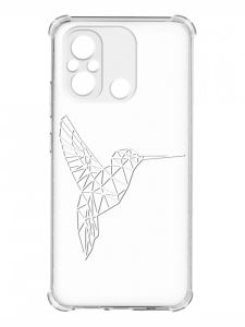 Чохол з потовщеними кутами на Xiaomi Redmi 12C :: Колібрі (принт 123)