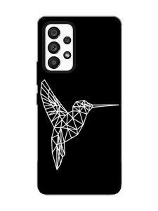 Матовий чорний чохол на Samsung Galaxy A53 4G/5G :: Колібрі (принт 123)