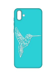 Матовий бірюзовий чохол на Samsung Galaxy A04 :: Колібрі (принт 123)