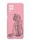 Матовий рожевий чохол на Samsung Galaxy A12 :: Котик (принт 124)