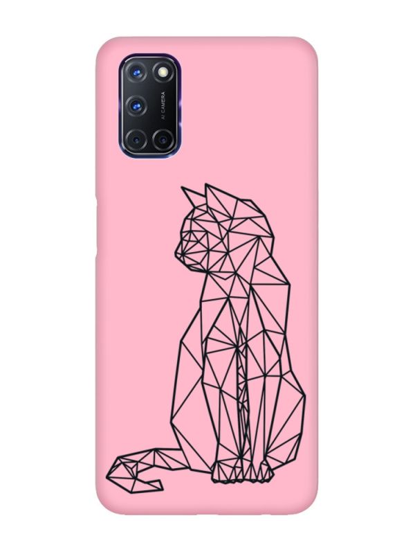 Матовий рожевий чохол на Oppo A52/A72/A92 :: Котик (принт 124)