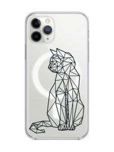 Магнітний чохол на iPhone 11 Pro Max із підтримкою MagSafe :: Котик (принт 124)