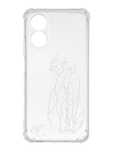 Чохол із потовщеними кутами на Oppo A17 :: Котик (принт 125)