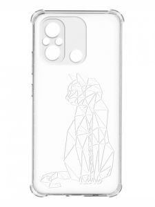 Чохол з потовщеними кутами на Xiaomi Redmi 12C :: Котик (принт 125)