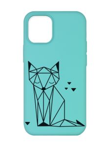 Матовий бірюзовий чохол на Apple iPhone 12/12 Pro (6.1) :: Лисиця (принт 126)