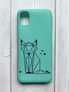 Матовий бірюзовий чохол на Samsung Galaxy A04E / A042 :: Лисиця (принт 126)