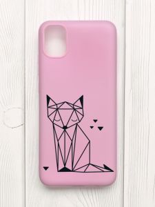 Матовий рожевий чохол на Samsung Galaxy A04E/A042 :: Лисиця (принт 126)