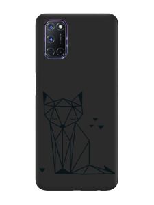 Матовий чорний чохол на Oppo A52/A72/A92 :: Лисиця (принт 126)