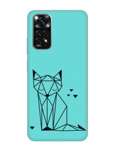 Матовий бірюзовий чохол на Xiaomi Redmi Note 11 :: Лисиця (принт 126)