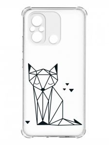 Чохол з потовщеними кутами на Xiaomi Redmi 12C :: Лисиця (принт 126)
