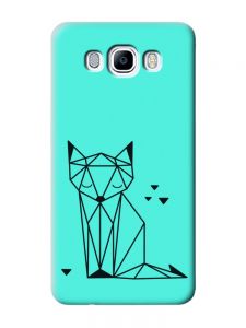 Матовий бірюзовий чохол на Samsung Galaxy J7(2016) J710 :: Лисиця (принт 126)