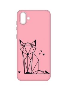 Матовий рожевий чохол на Samsung Galaxy A04 :: Лисиця (принт 126)