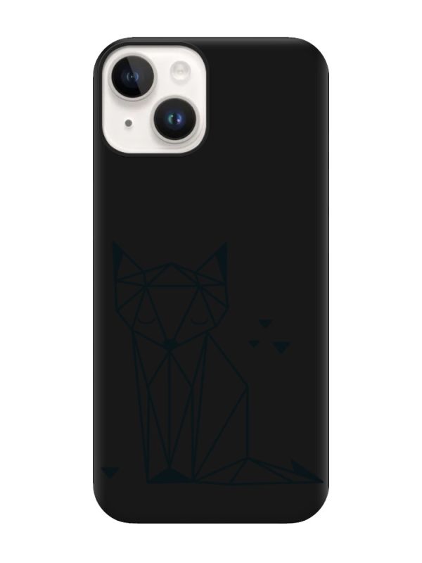 Матовий чорний чохол на Apple iPhone 14 :: Лисиця (принт 126)