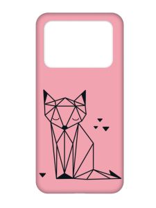 Матовий рожевий чохол на Xiaomi Poco X4 Pro 5G :: Лисиця (принт 126)