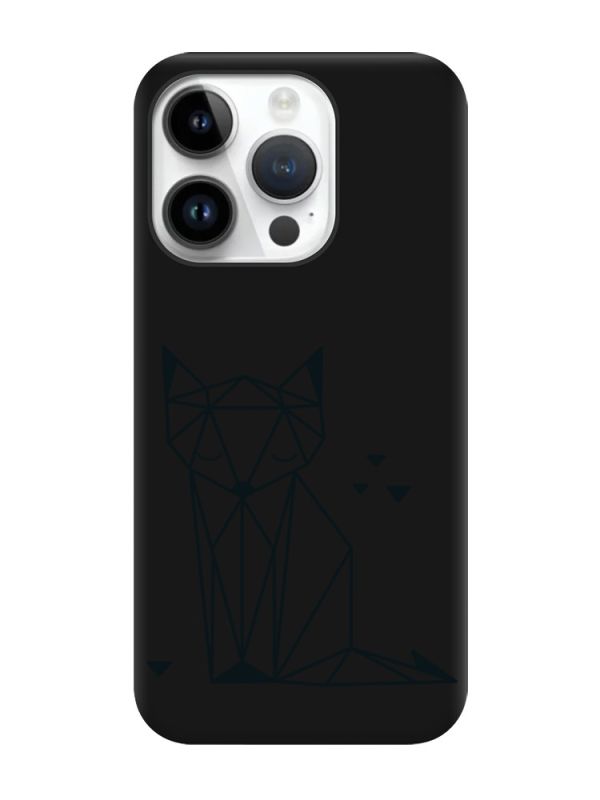 Матовий чорний чохол на Apple iPhone 14 Pro :: Лисиця (принт 126)
