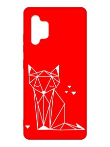 Матовий червоний чохол на Samsung Galaxy A32 :: Лисиця (принт 127)