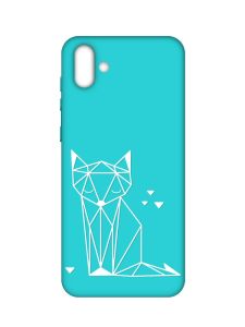 Матовий бірюзовий чохол на Samsung Galaxy A04 :: Лисиця (принт 127)