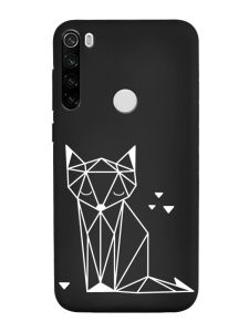 Матовий чорний чохол на Xiaomi Redmi Note 8T :: Лисиця (принт 127)