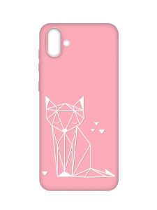 Матовий рожевий чохол на Samsung Galaxy A04 :: Лисиця (принт 127)