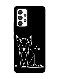 Матовий чорний чохол на Samsung Galaxy A53 4G/5G :: Лисиця (принт 127)