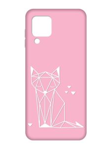 Матовий рожевий чохол на Samsung Galaxy M32/A22/M22 4G :: Лисиця (принт 127)