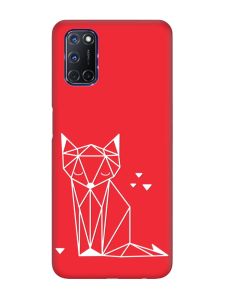 Матовий червоний чохол на Oppo A52/ A72/ A92 :: Лисиця (принт 127)
