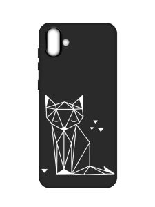 Матовий чорний чохол на Samsung Galaxy A04 :: Лисиця (принт 127)