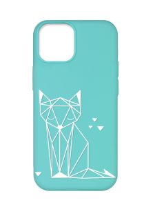 Матовий бірюзовий чохол на Apple iPhone 12 Pro Max :: Лисиця (принт 127)