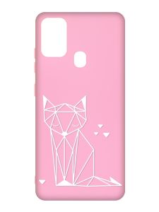 Матовий рожевий чохол на Samsung Galaxy M30s/M21 :: Лисиця (принт 127)