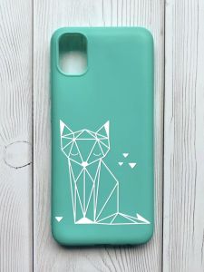 Матовий бірюзовий чохол на Samsung Galaxy A04E / A042 :: Лисиця (принт 127)