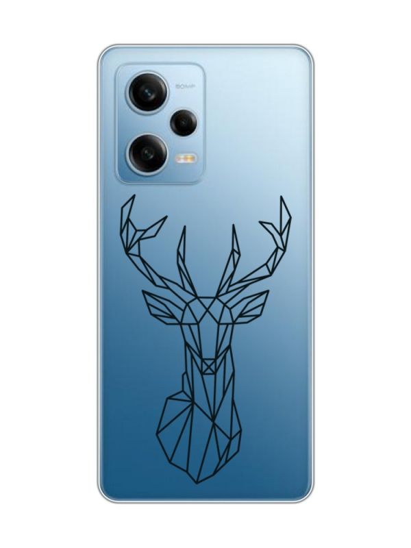 Прозорий чохол на Xiaomi Redmi Note 12 5G :: Олень (принт 128)