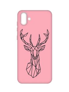 Матовий рожевий чохол на Samsung Galaxy A04 :: Олень (принт 128)