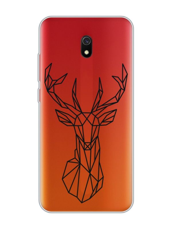 Прозорий чохол на Xiaomi Redmi 8A :: Олень (принт 128)