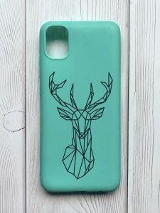 Матовий бірюзовий чохол на Samsung Galaxy A04E / A042 :: Олень (принт 128)