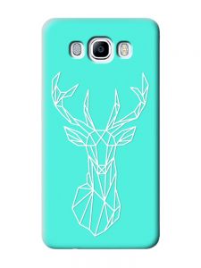 Матовий бірюзовий чохол на Samsung Galaxy J7(2016) J710 :: Олень (принт 129)