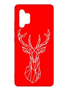 Матовий червоний чохол на Samsung Galaxy A32 :: Олень (принт 129)