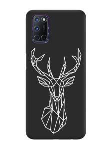 Матовий чорний чохол на Oppo A52/A72/A92 :: Олень (принт 129)