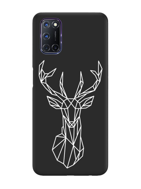 Матовий чорний чохол на Oppo A52/A72/A92 :: Олень (принт 129)