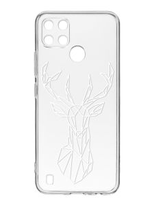 Прозорий чохол на Realme C21Y :: Олень (принт 129)