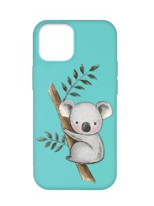 Матовий бірюзовий чохол на Apple iPhone 12 Pro Max :: Коала (принт 132)