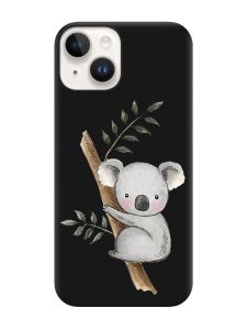 Матовий чорний чохол на Apple iPhone 14 :: Коала (принт 132)