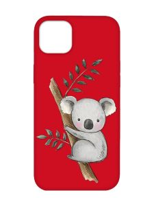 Матовий червоний чохол на iPhone 14 Plus :: Коала (принт 132)