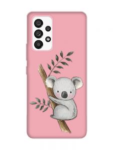 Матовий рожевий чохол на Samsung Galaxy A53 4G/5G :: Коала (принт 132)