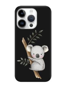 Матовий чорний чохол на Apple iPhone 14 Pro :: Коала (принт 132)