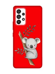 Матовий червоний чохол на Samsung Galaxy A53 4G/5G :: Коала (принт 132)